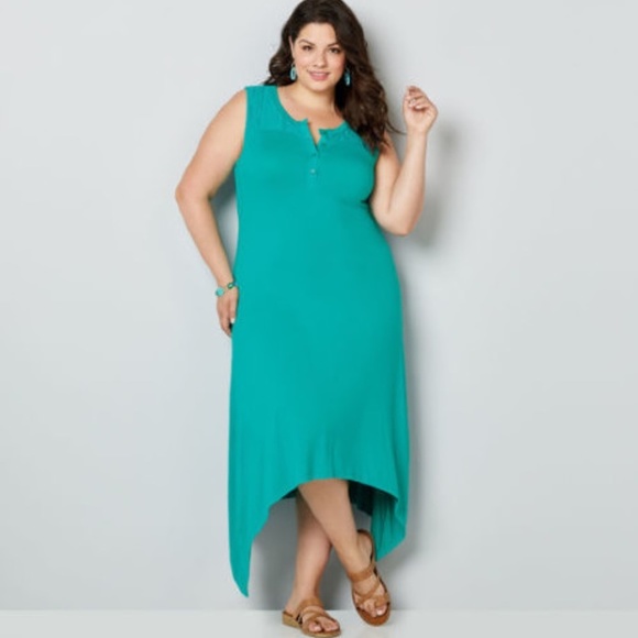 Avenue Dresses & Skirts - Avenue Sharkbite Hem Midi Dress NWT Size 18/20